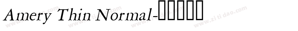 Amery Thin Normal字体转换